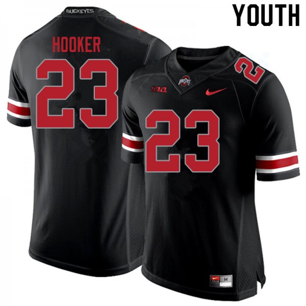 Ohio State Buckeyes #23 Marcus Hooker Youth Stitch Jersey Blackout OSU31006